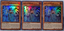Yugioh 3x Jack-O-Bolan IGAS-EN026 Super Rare 1st Edition Near Mint Playset - Image 2