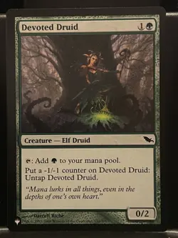 Devoted Druid Shadowmoor Regular NM The List Mystery MTG Magic Card - Image 1