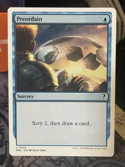 Preordain White Border #35 Mystery Booster 2 MTG Magic Card - Image 1