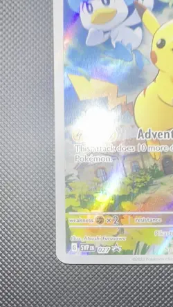 Pikachu #27 Promo Card Pokemon TCG Black Star Promo Paldea Evolved Promo - Image 2