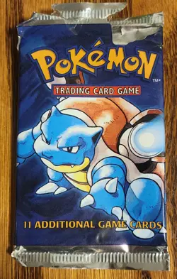 Pokemon Base Set OPENED Booster Wrapper Blastiose Art NO CARDS 1999 - Image 1
