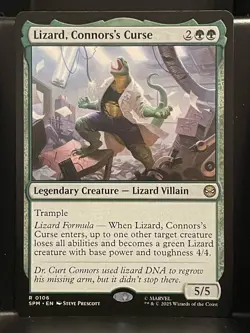 Lizard, Connor's Curse #106 NM/M MTG Spiderman Magic Card Green Rare - Image 1