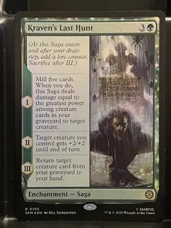 Kraven's Last Hunt #105 FOIL NM/M MTG Spiderman Magic Card Green Rare - Image 1