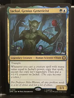 Jackal, Genius Geneticist #131 NM/M MTG Spiderman Magic Card - Image 1