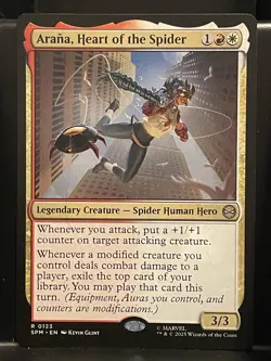 Arana, Heart of the Spider #123 NM/M MTG Spider-man Magic Card Boros Rare - Image 1