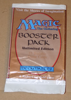 Magic The Gathering Unlimited MTG Booster Pack Empty Wrapper 1993 No Cards - Image 2