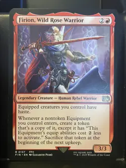Firion Wild Rose Warrior #137 NM/M Final Fantasy MTG Magic Red Rare Card - Image 1