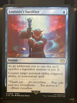 Louisoix's Sacrifice #59 NM/M Final Fantasy MTG Magic Blue Rare Card FF14 XIV - Image 1