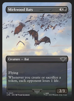 Mirkwood Bats BORDERLESS NM/M Lord of the Rings MTG Magic Card - Image 1
