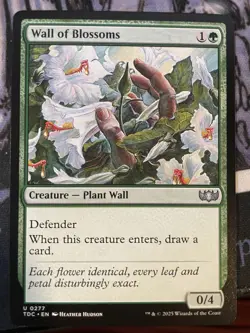 Wall of Blossoms NM/M Tarkir Dragonstorm Commander MTG Magic Card - Image 1