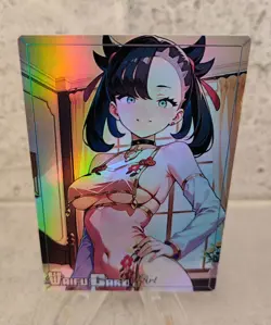 Marnie Pokemon Trading Card Waifu Goddess Story Anime Girl holo Karte Manga - Image 1