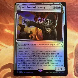 MTG Rainbow Foil Showcase Gonti, Lord of Luxury SLD: Murders at Karlov Manor - Image 1