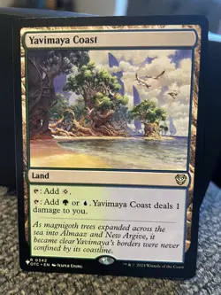 Yavimaya Coast NM/M Non-Specified Set Dual Land Blue Green Rare Painland EDH - Image 1