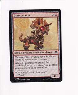 2023 MTG MAGIC THE LOST CAVERNS OF IXALAN DINOTOMATON - Image 1