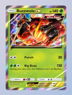 (Digital Card) Buzzwole EX, Pokemon TCG Pocket, English, Extradimensional Crisis - Image 1
