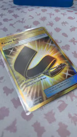 Karate Belt 252/236 GOLD HOLOFOIL SECRET Rare Unified Minds Pokemon TCG - Image 3