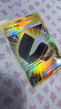 Karate Belt 252/236 GOLD HOLOFOIL SECRET Rare Unified Minds Pokemon TCG - Image 4