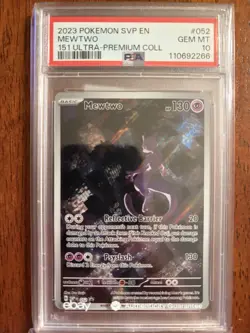 2023 POKEMON SVP EN-SV BLACK STAR PROMO 151 ULTRA-PREM COLL #052 MEWTWO PSA 10 - Image 1