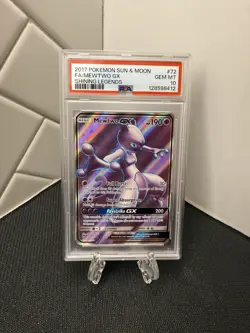 2017 Pokemon Sun and Moon Shining Legends #39 Mewtwo GX PSA 10 Gem Mint - Image 1