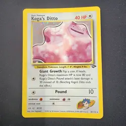 KOGA'S DITTO 2000 POKEMON GYM CHALLENGE HOLO RARE 10/132 Q3726 LP+ - Image 1