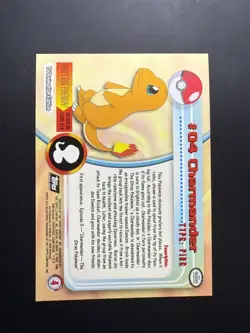 [NM+] 1999 Pokemon Charmander #04 Topps Holo Foil TV Animation Series - Image 2