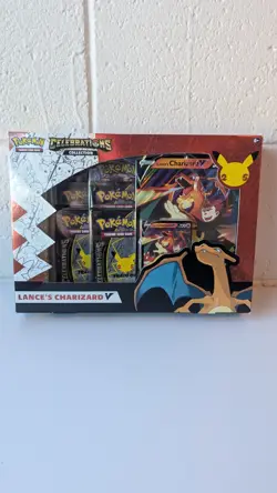 Pokemon TCG: Celebrations Collection Box Lance's Charizard V Sealed 820650809392 - Image 1