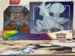 Pokemon TCG Costco Exclusive Chilling Reign ETB Plus Lucario Tin - Sealed - Image 1