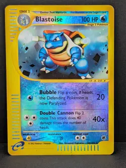 Blastoise 036/165 Expedition Base Set Reverse Holo Rare Pokemon TCG Nintendo MP+ - Image 1