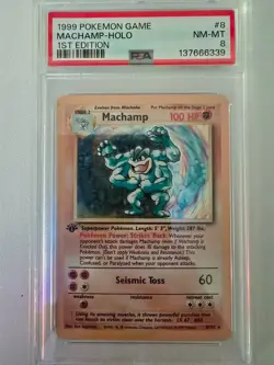 Machamp 1st Edition Base Set - PSA 8 - Holo Rare - WOTC 1999 Pokemon Card - Image 1