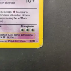 Pokemon TCG Karte - Mewtu Mewtwo 10/102 - Base Set Basis - Holo Rare Deutsch - Image 5