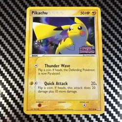 Pokemon TCG Pikachu Holo 78/110 EX Holon Phantoms Stamped MP - Image 1