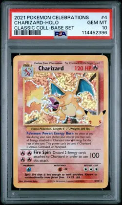Pokemon Charizard Holo Celebrations Classic Collection 4/102 PSA 10 Gem Mint - Image 1