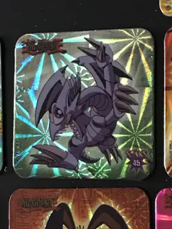 YUGIOH! “BLUE-EYES TOON DRAGON” PANINI STAX “PRIZM PARALLEL” MAGNET #45 - Image 2