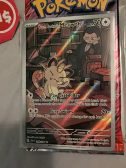 Team Rocket's Meowth 203/182 Sv10 Destined Rivals Card Is Perfect Pack To Sleeve - Image 2