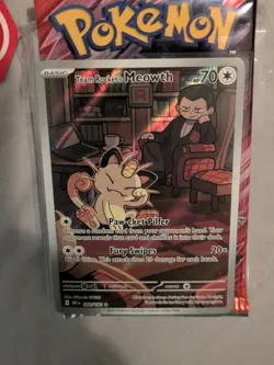 Team Rocket's Meowth 203/182 Sv10 Destined Rivals Card Is Perfect Pack To Sleeve - Image 4
