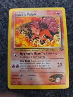 BROCK'S VULPIX W Stamp Pokemon Card - WOTC Promo - Gym Challenge - 37/132 (B) - Image 1