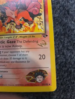 BROCK'S VULPIX W Stamp Pokemon Card - WOTC Promo - Gym Challenge - 37/132 (B) - Image 4