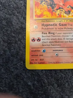 BROCK'S VULPIX W Stamp Pokemon Card - WOTC Promo - Gym Challenge - 37/132 (B) - Image 5