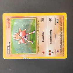 Pokemon TCG Karte Nockchan Hitmonchan 7/102 Base Set Holo Rare Deutsch - Image 3