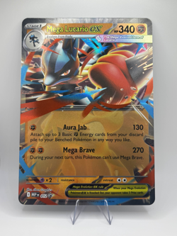 Pokemon Mega Lucario Ex Mega Evolutions 012 Black Star Promo Jumbo Card - Image 1
