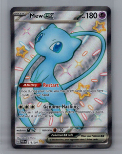 Mew ex 216/091 - Pokemon TCG Paldean Fates Shiny Full Art Ultra Rare Card NM - Image 1