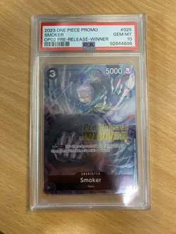 Smoker PRERELEASE WINNER (P-025 P) PSA 10 - One Piece Card Game ENGLISH 2 - Image 1