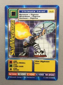 SkullMeramon Digimon Digi Battle Taco Bell Promo Tb-07 2000 Bandai CCG Card - Image 1