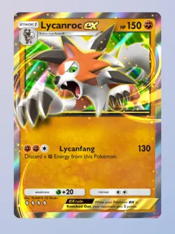 (Digital Card) Lycanroc EX, Pokemon TCG Pocket, English, Extradimensional Crisis - Image 1