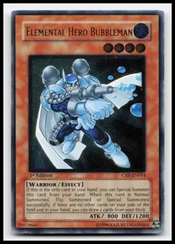 Elemental Hero Bubbleman (UTR) CRV-EN014 1st Edition Yugioh Card - Image 1
