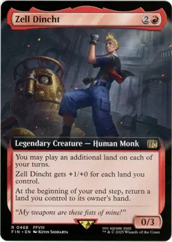 Zell Dincht (Extended Art) 0468 - Final Fantasy - MTG - NM/M - Image 1