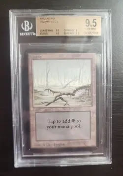 1993 MTG Magic The Gathering ALPHA Swamp Beckett BGS 9.5 GEM MINT FREE SHIPPING - Image 1