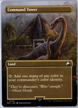 Universes Beyond: Jurassic World Collection #26 Command Tower (Borderless) Foil - Image 1