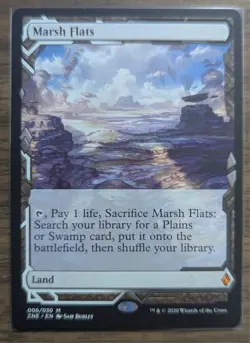 MTG Marsh Flats Non-Foil from Zendikar Rising Expeditions NM - Image 1