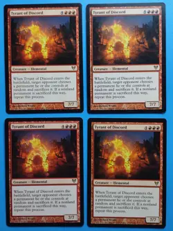 MTG 4x Tyrant of Discord x4 LP Avacyn Restored Magic Playset - Image 1